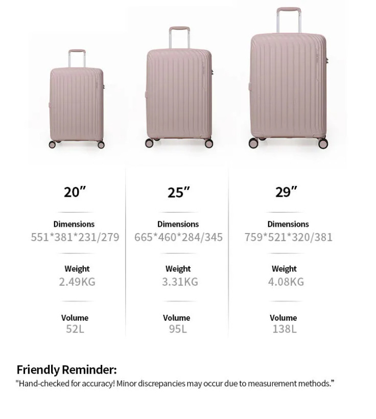 ست چمدان پلیپروپیلن نشکن برند گوبی لندن مدل GB-2401 (GoBy London Spinner Suitcase Set)